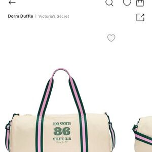 Victoria's Secret Cream and Pink Travel Bag